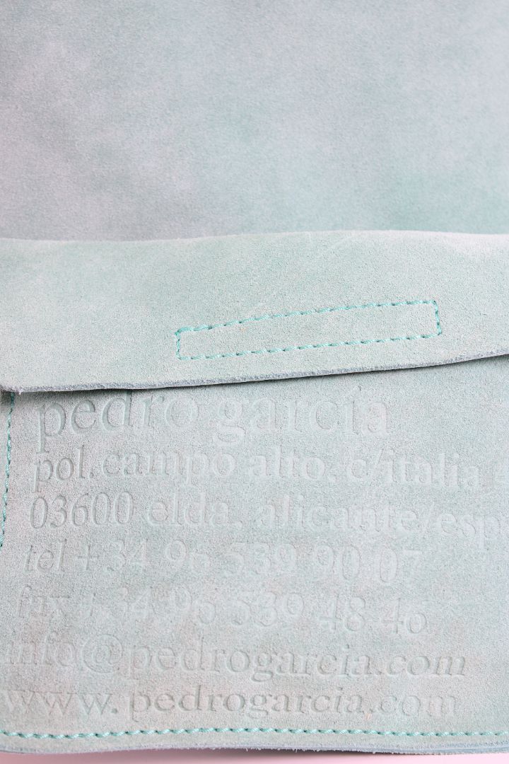 Pedro Garcia Suede Tote Bag Turquoise