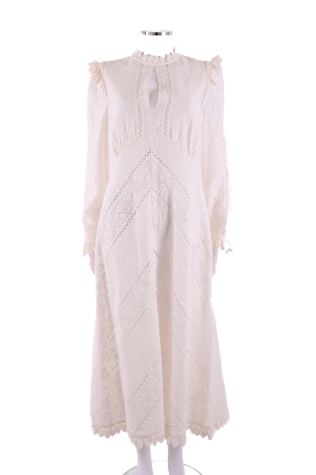 Zimmermann L/S Lace Dress Cream L