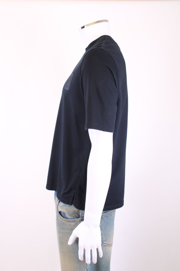 Hermes Leather Patch T-Shirt Navy M