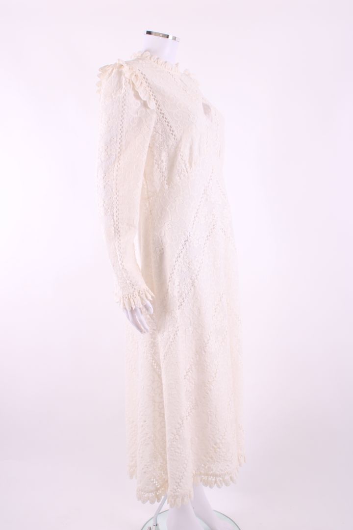 Zimmermann L/S Lace Dress Cream L
