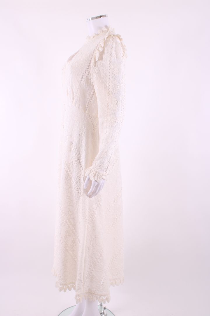 Zimmermann L/S Lace Dress Cream L