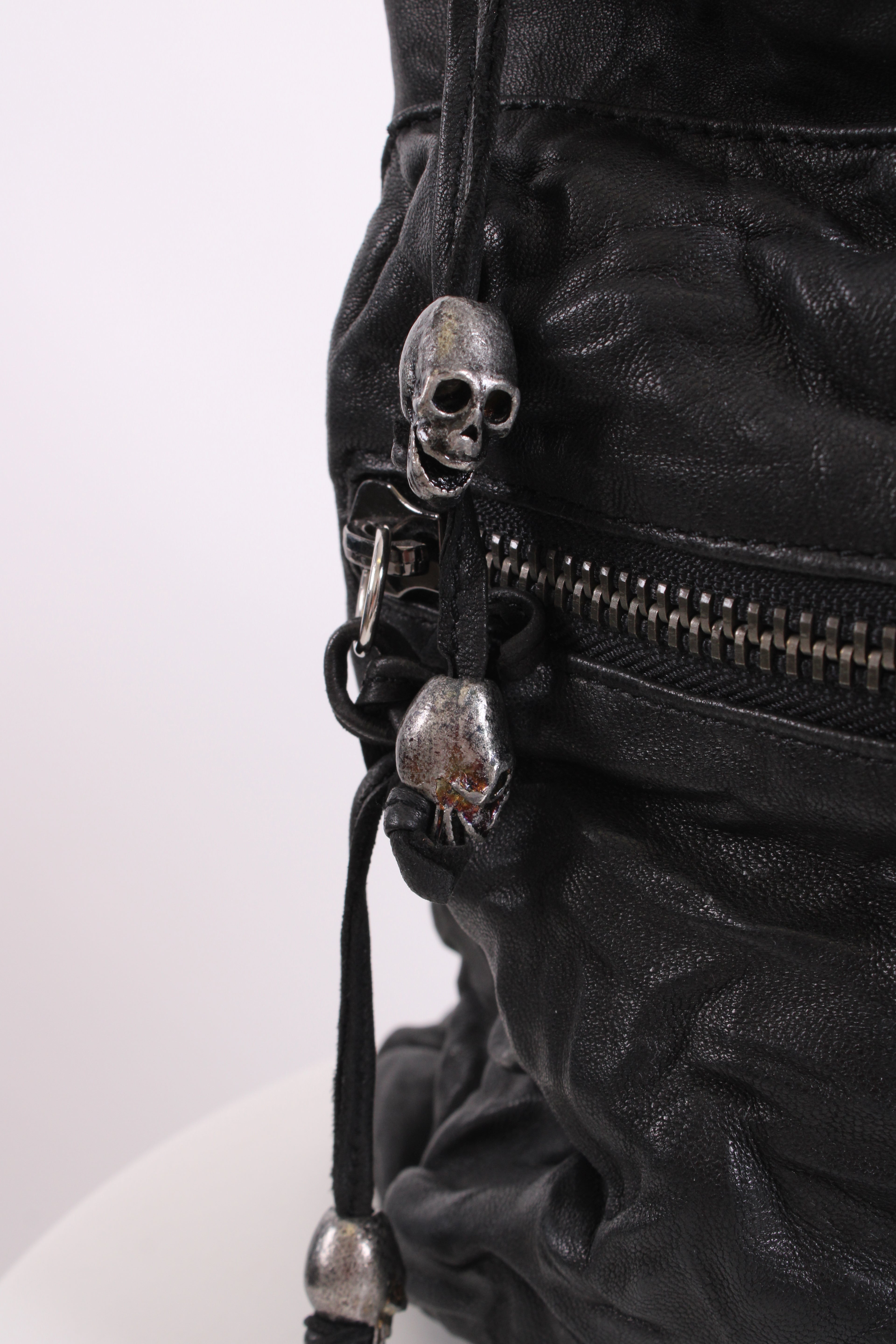 Thomas Wylde skull studd handbag Black