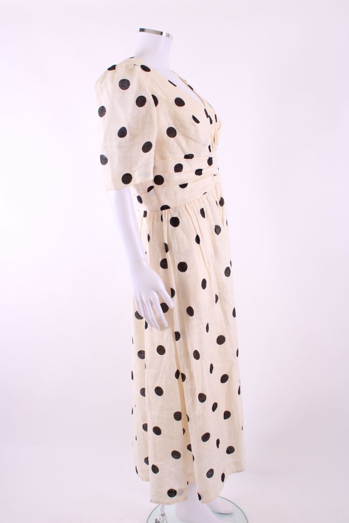 Zimmermann S/S Polka Dot Dress Cream/ Black 14