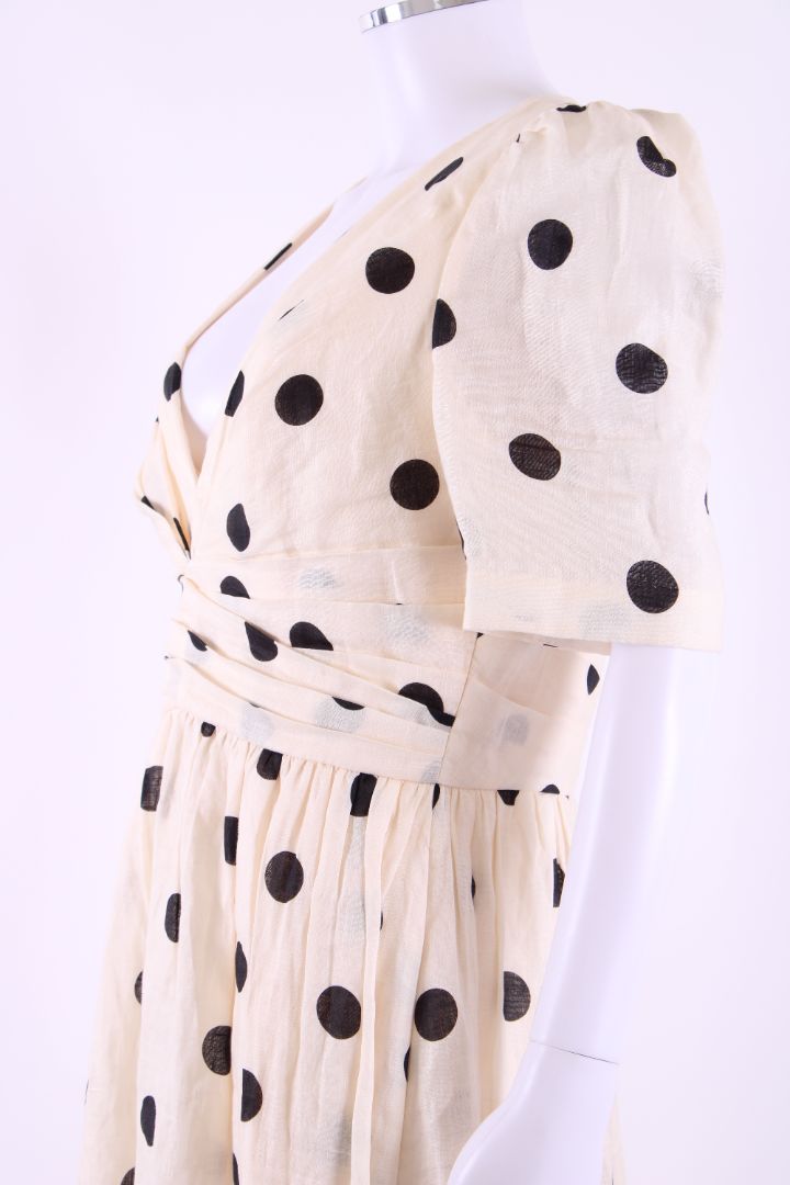 Zimmermann S/S Polka Dot Dress Cream/ Black 14