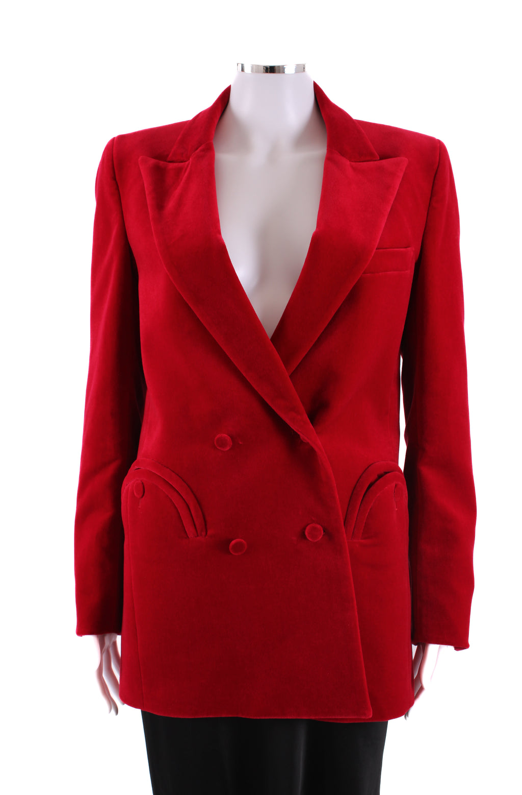 Blaze Milano Everyday Velvet Blazer Red 10