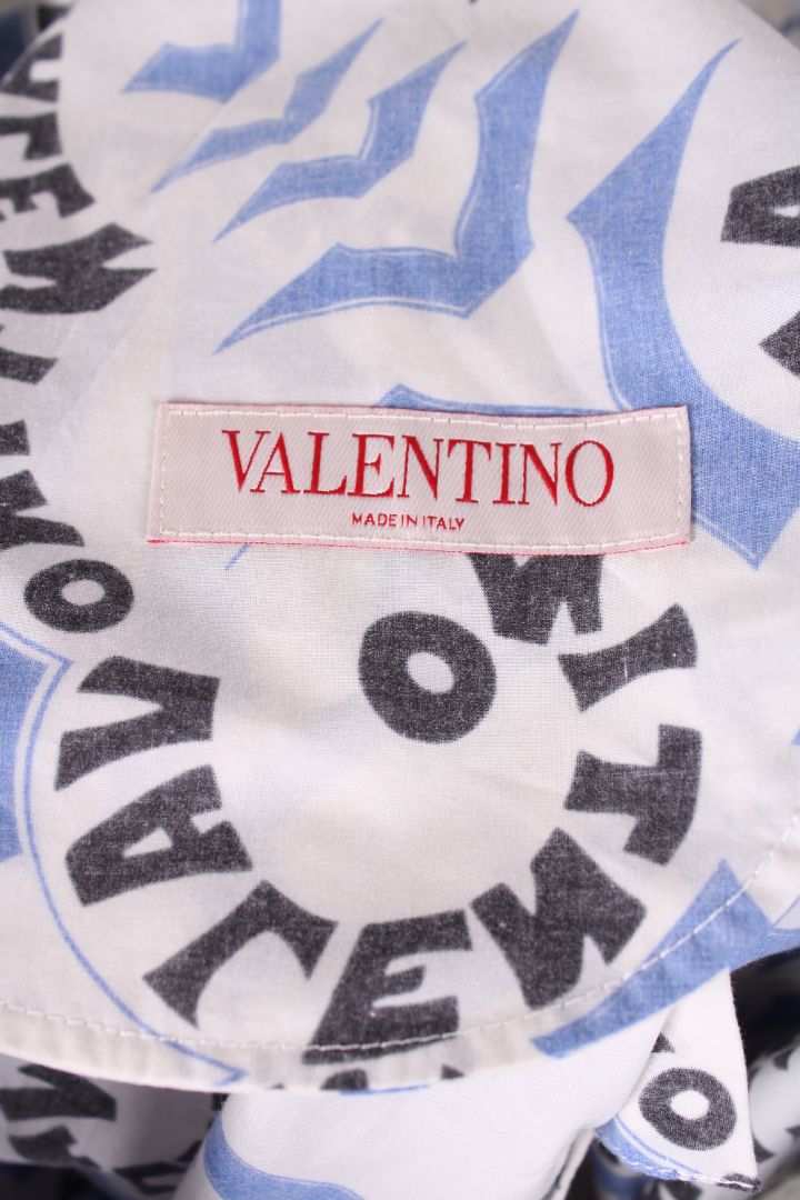 Valentino Bandana Print Cotton Shorts White/black/blue 50