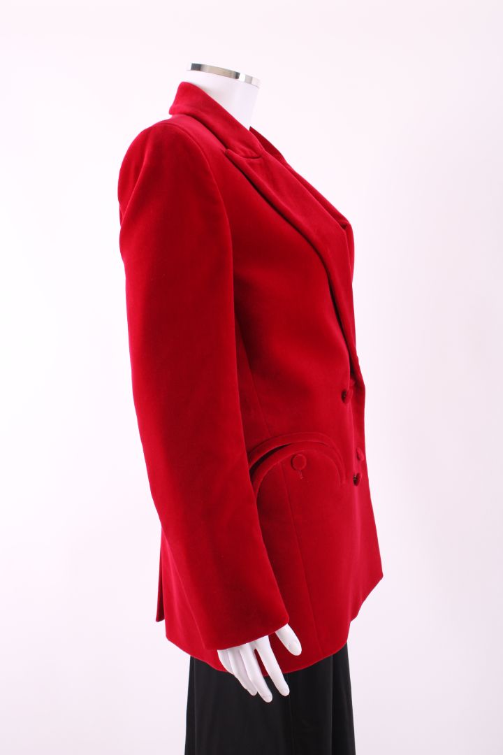Blaze Milano Everyday Velvet Blazer Red 10