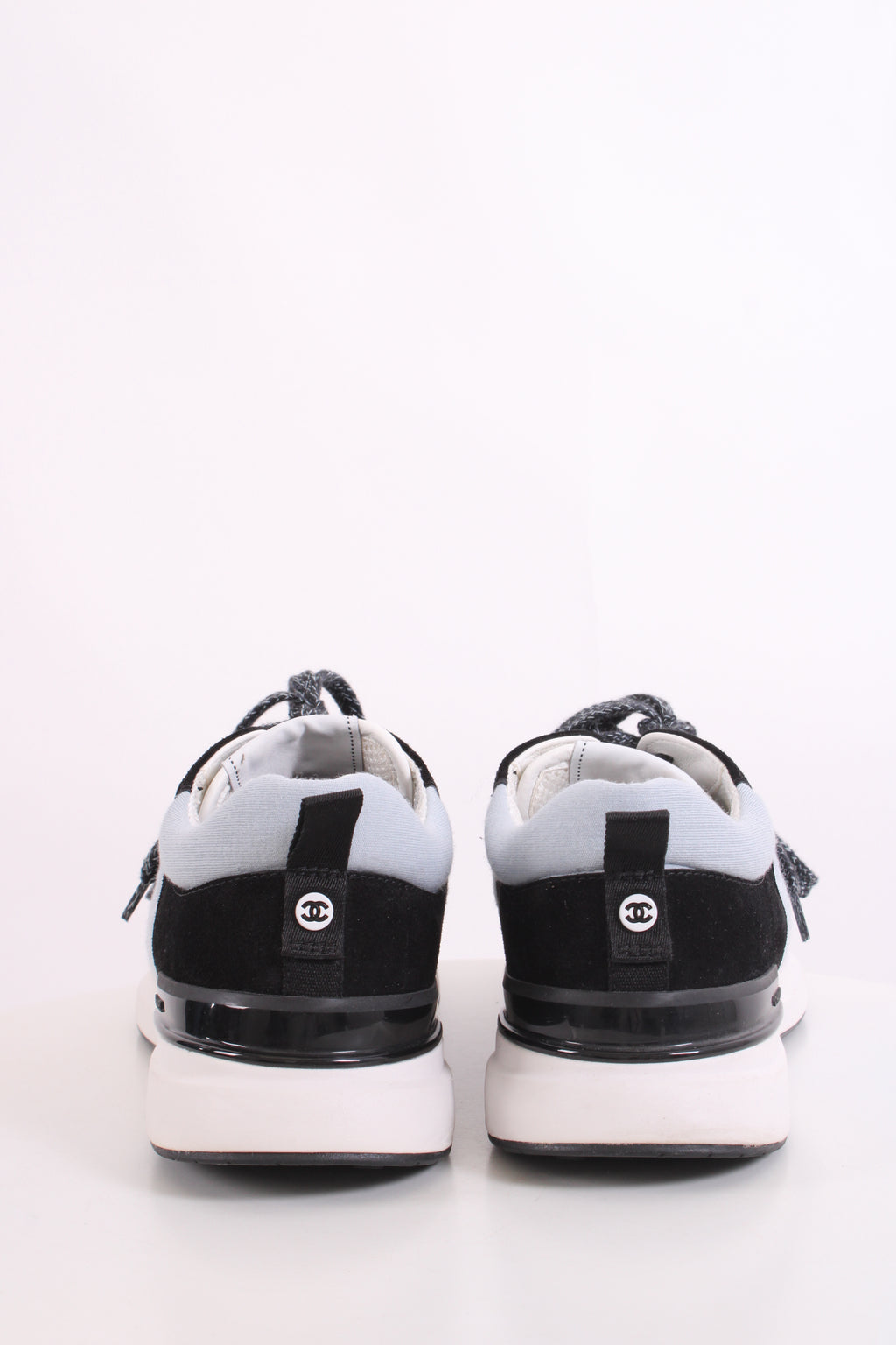 Chanel Suede Calf Fabric Trainers Black
