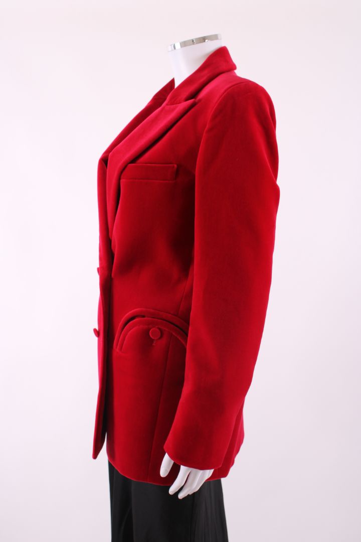 Blaze Milano Everyday Velvet Blazer Red 10