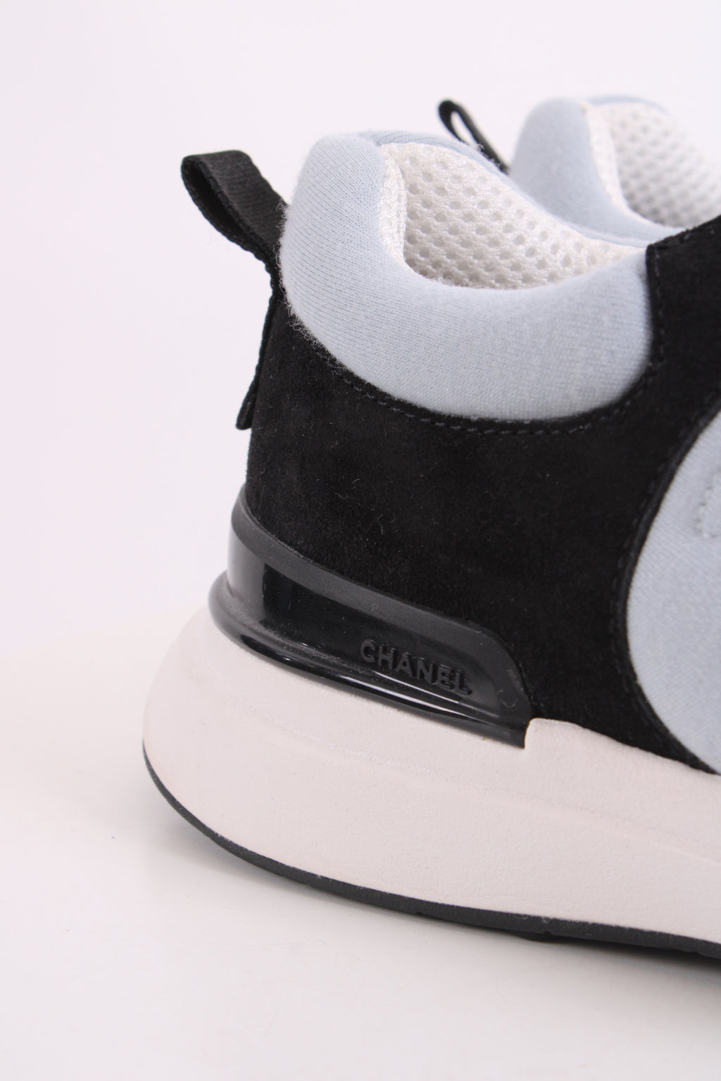 Chanel Suede Calf Fabric Trainers Black