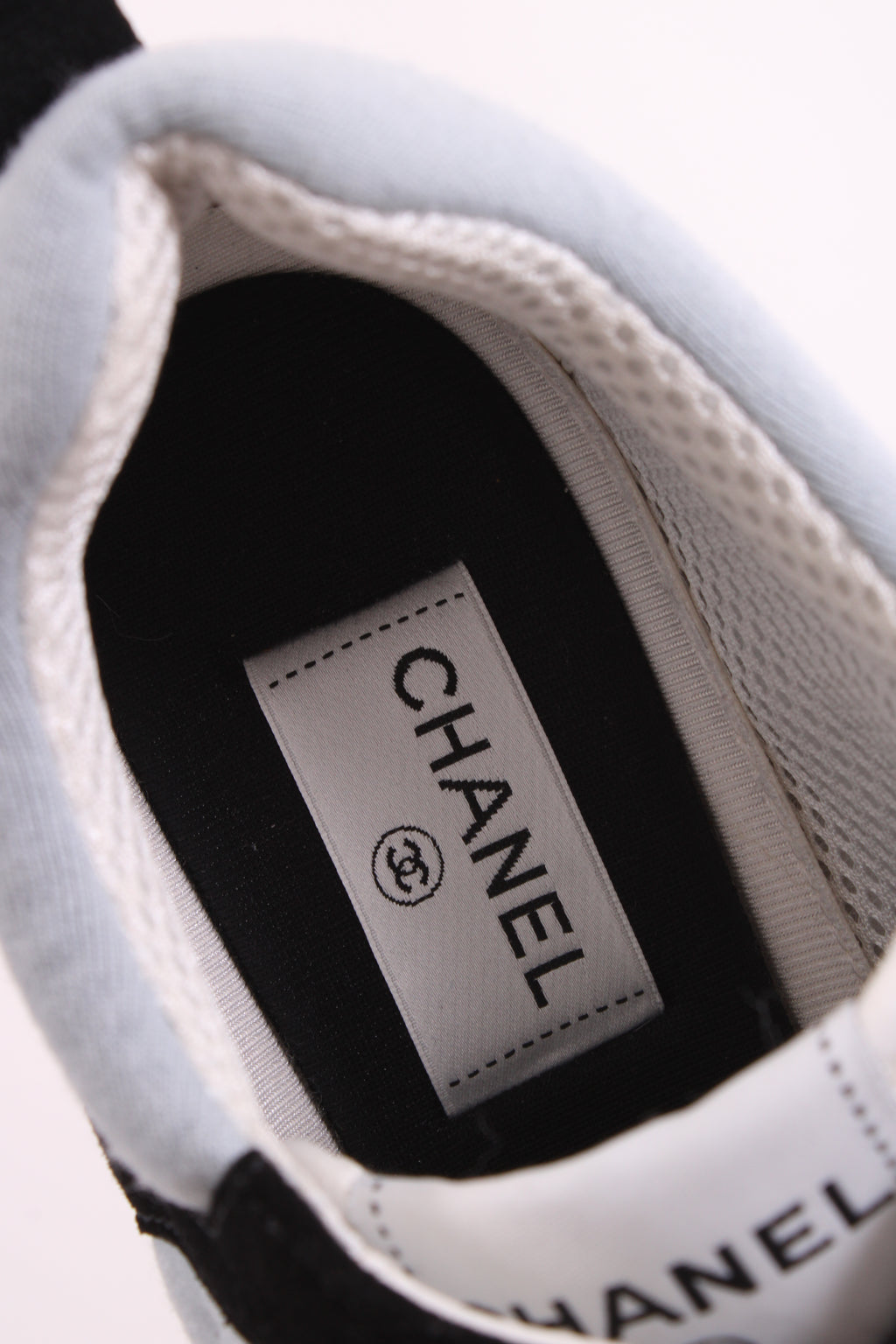 Chanel Suede Calf Fabric Trainers Black