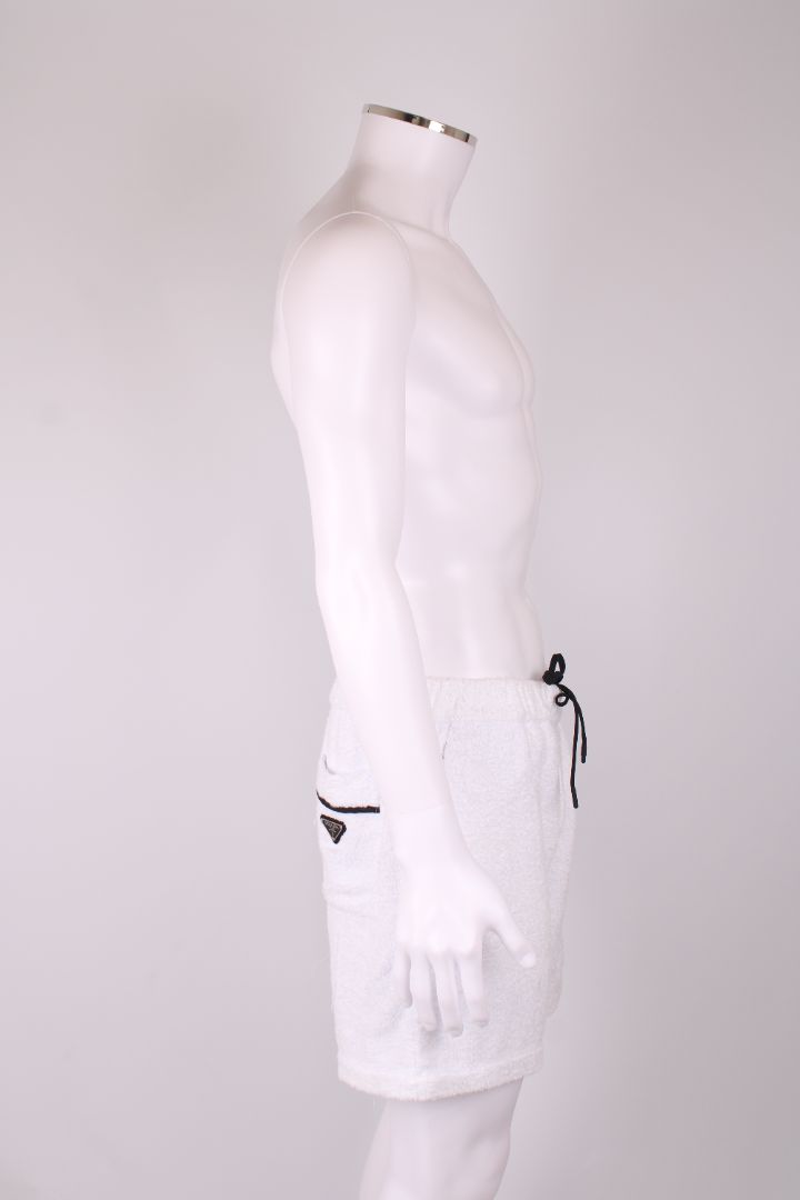 Prada Towelling Shorts White XL