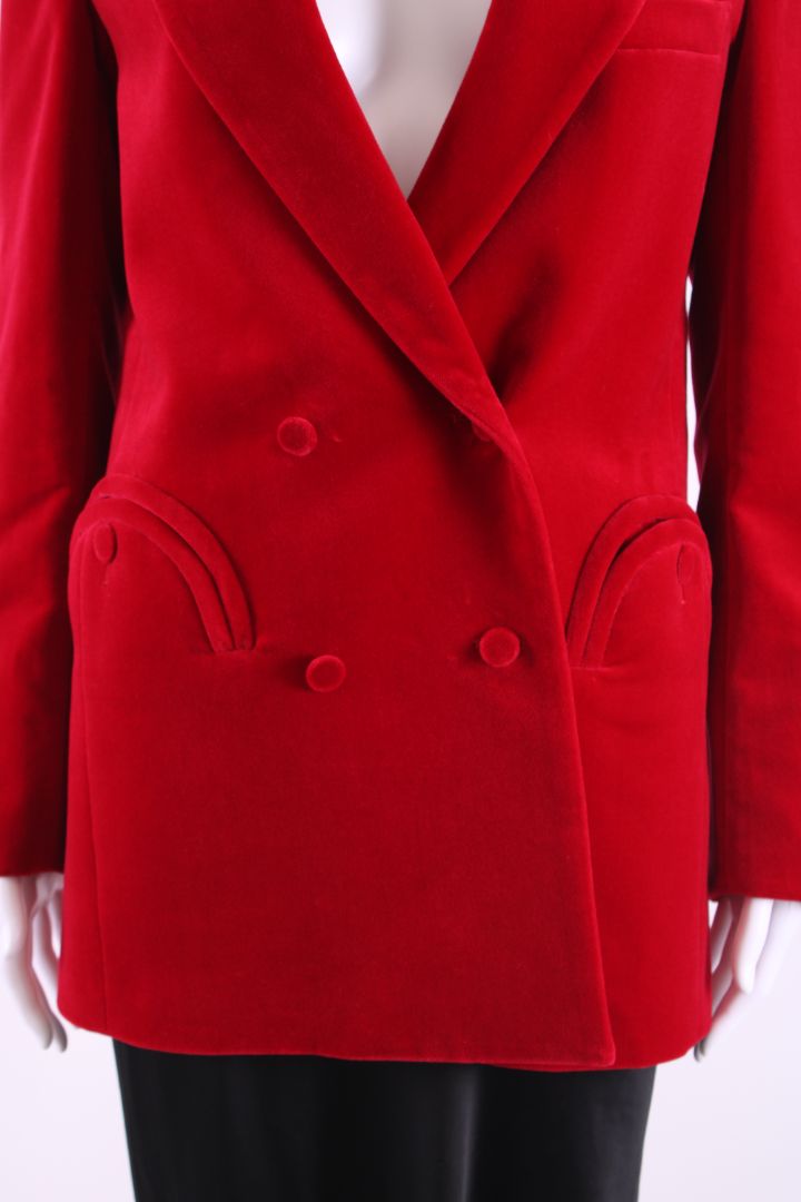 Blaze Milano Everyday Velvet Blazer Red 10