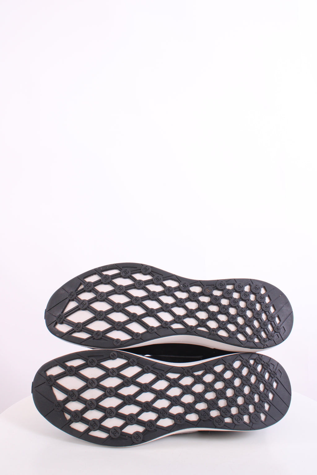 Chanel Suede Calf Fabric Trainers Black