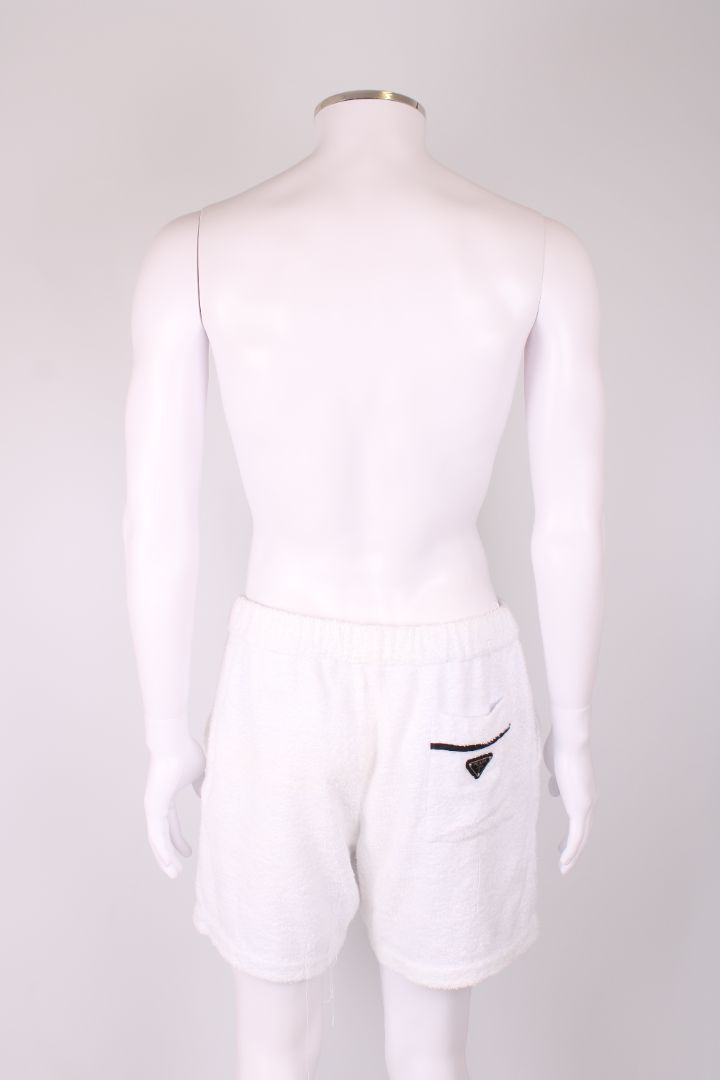 Prada Towelling Shorts White XL