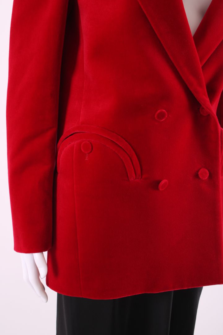 Blaze Milano Everyday Velvet Blazer Red 10