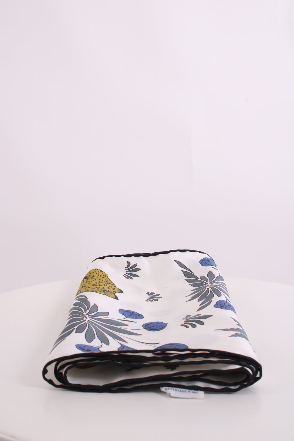 Hermes Les Leopards Maxi Twilly Scarf White/ Mustard