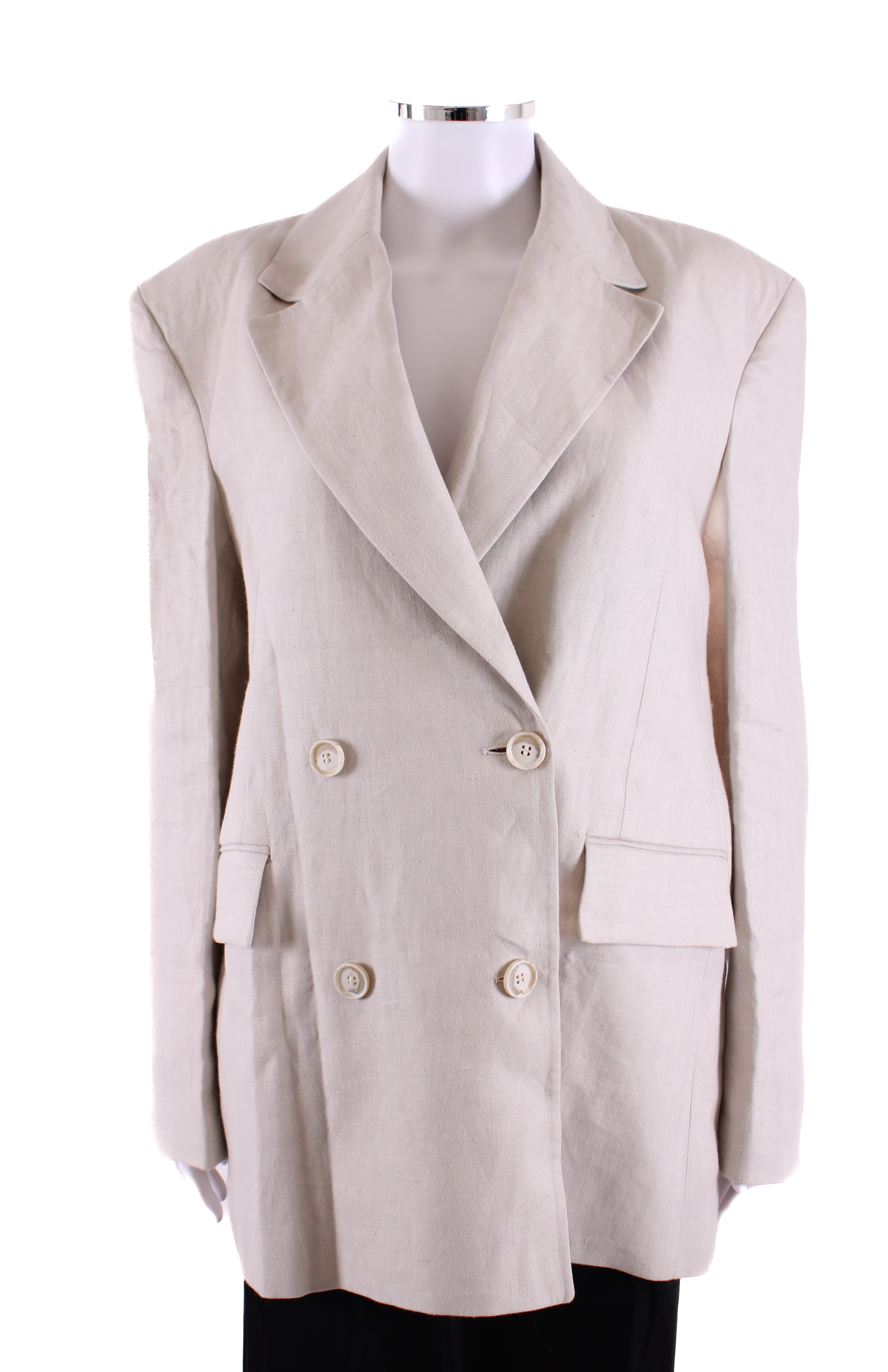 Dagmar Linen Blazer Cream 10
