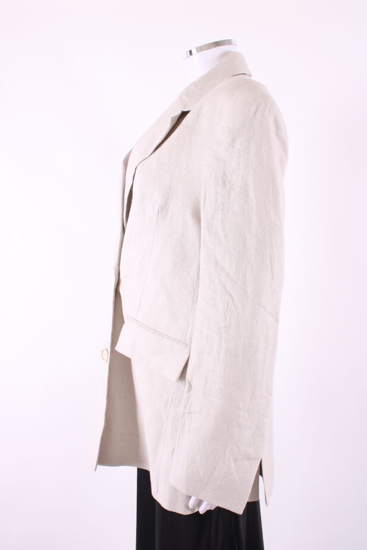 Dagmar Linen Blazer Cream 10