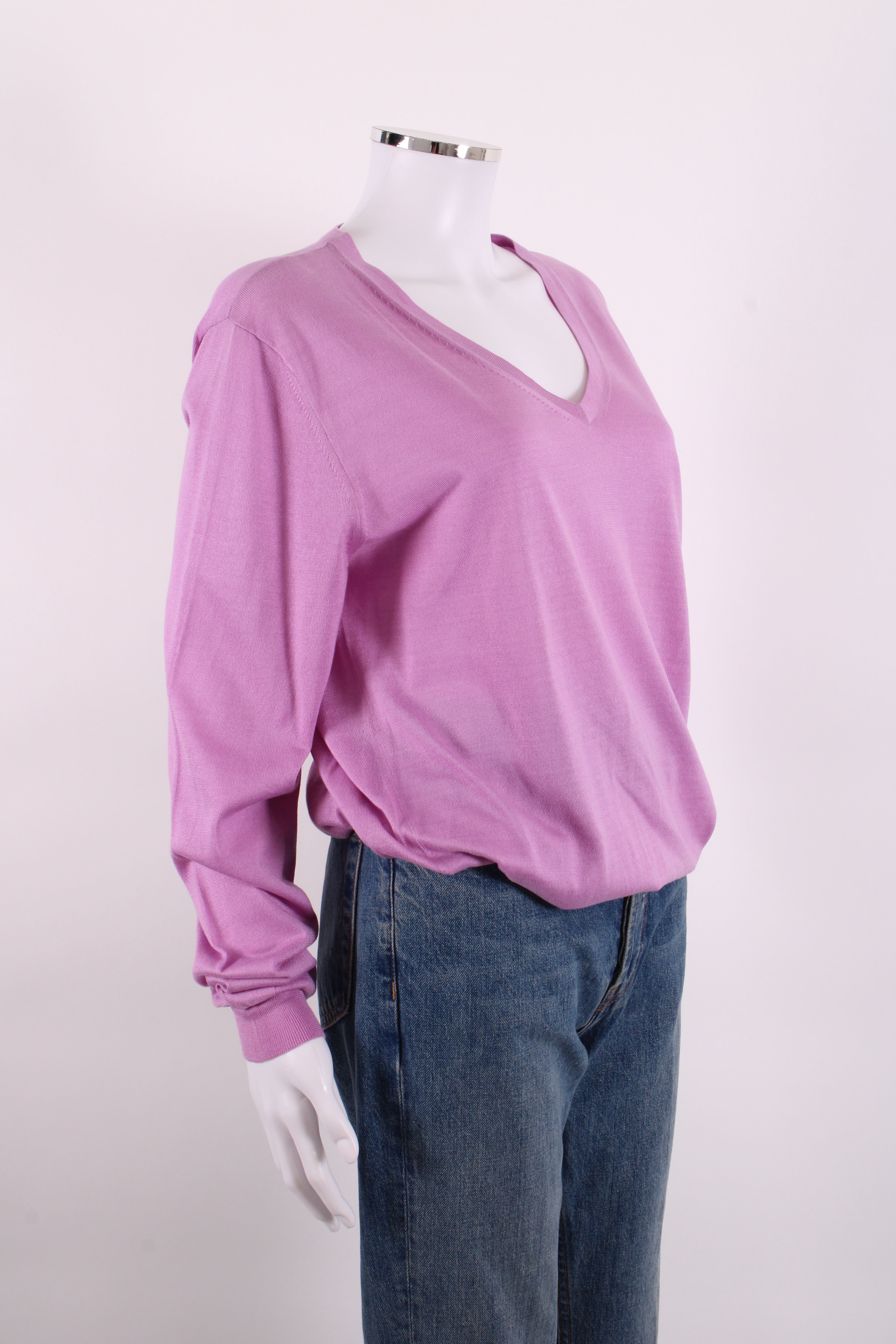 Dries Van Noten L/S V Neck Jumper Lilac L
