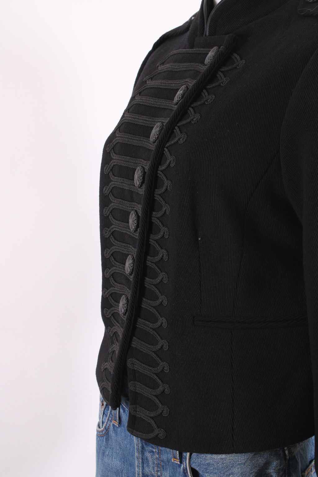 Mint Velvet Military Jacket Black 14