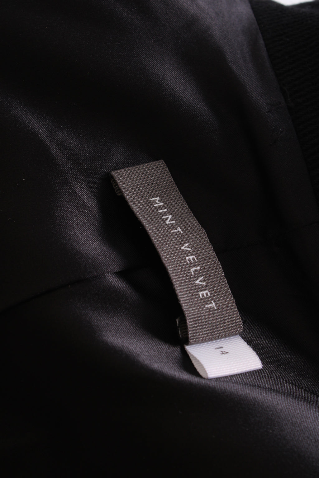 Mint Velvet Military Jacket Black 14