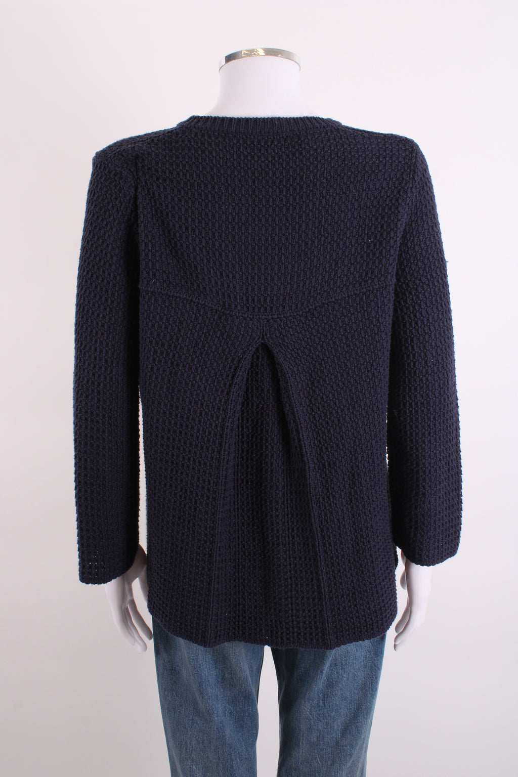 Weekend MaxMara L/S Waffle Knit Cardigan Navy L