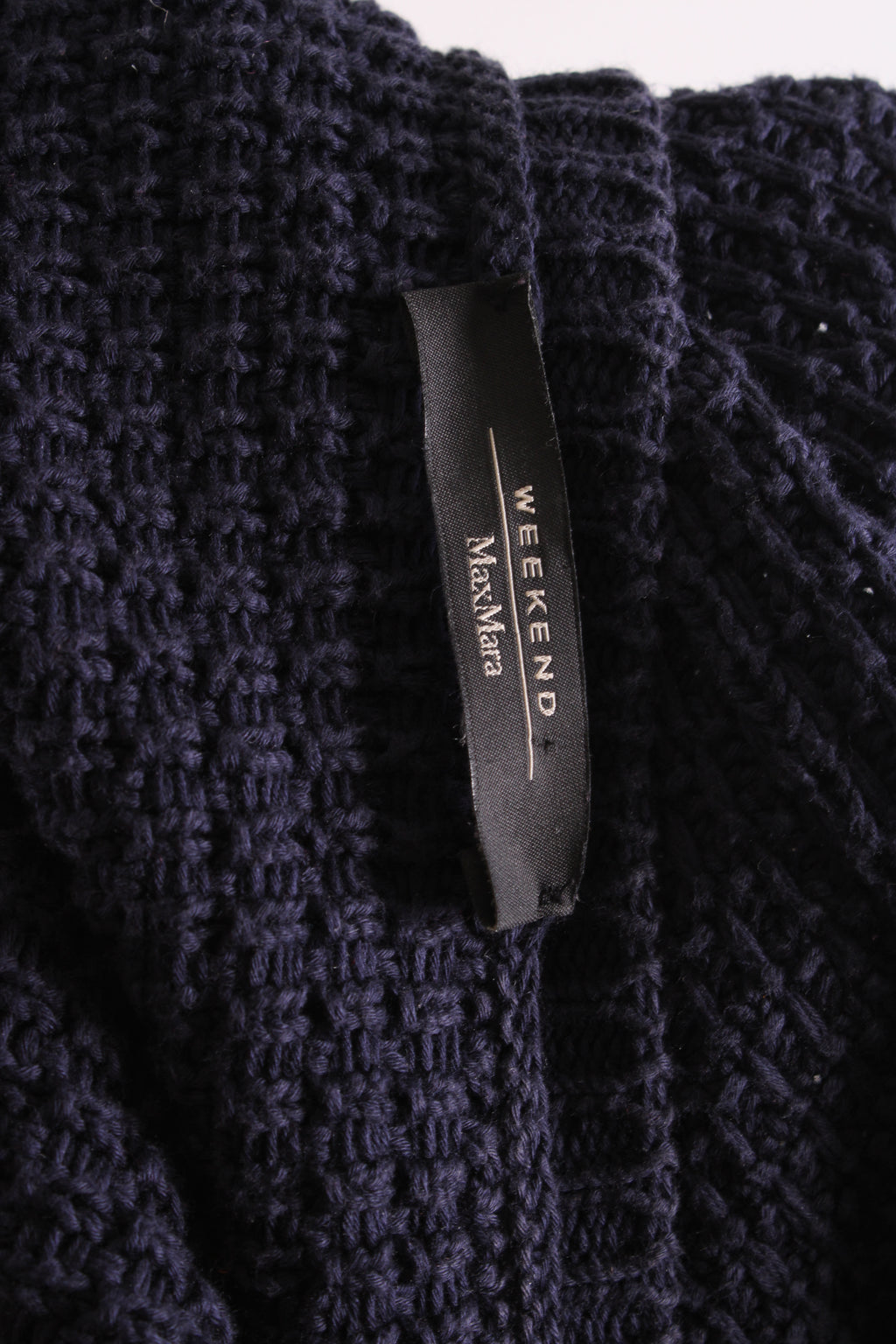 Weekend MaxMara L/S Waffle Knit Cardigan Navy L