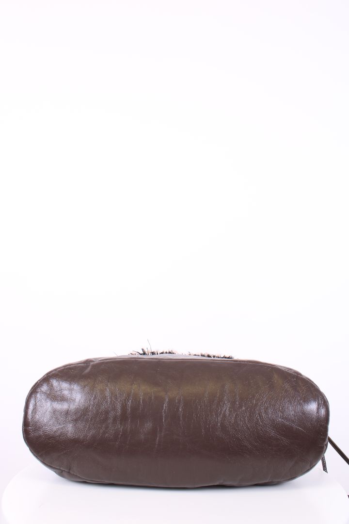 Chanel Leather tweed bon bon tote Brown large