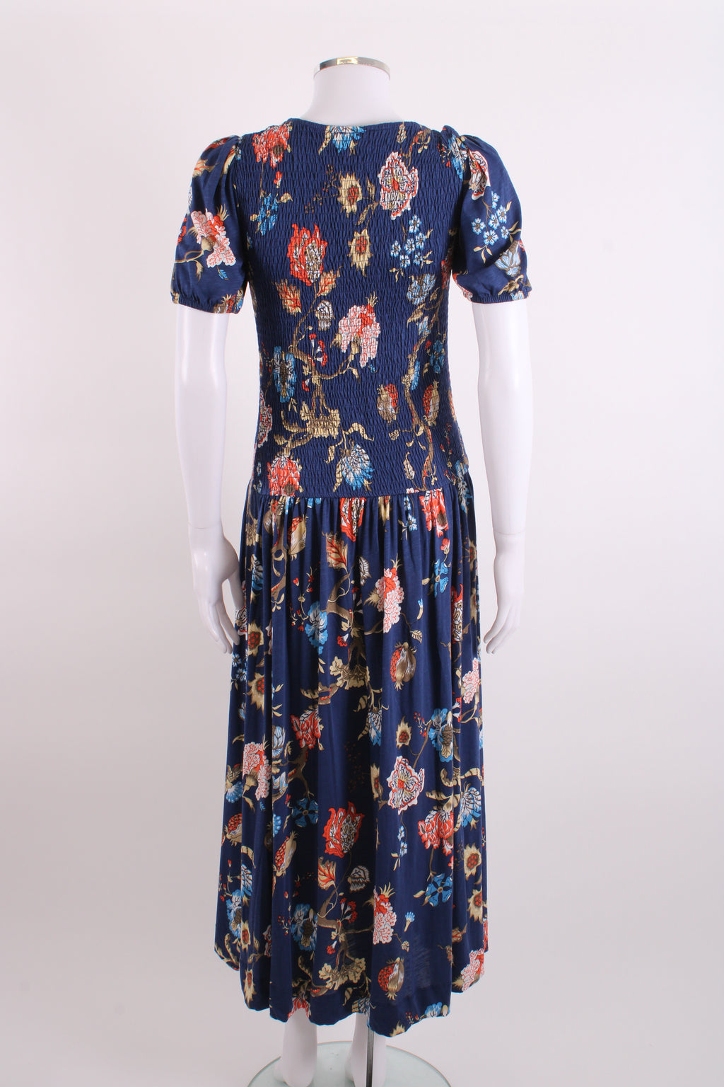 ME+EM S/S Floral Dress Navy/ Orange 10