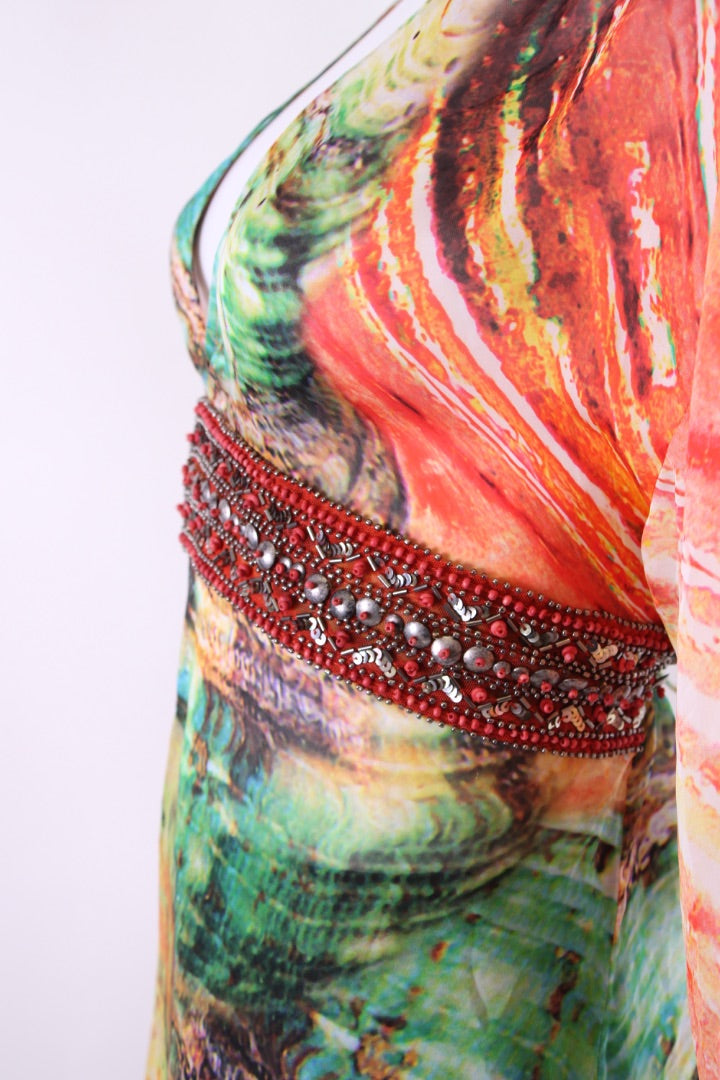 Roberto Cavalli Blouse Green/ Orange 10