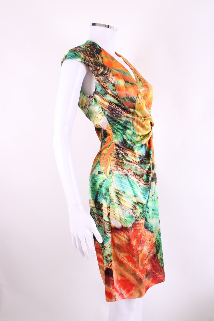 Roberto Cavalli Dress Green/ Orange 12