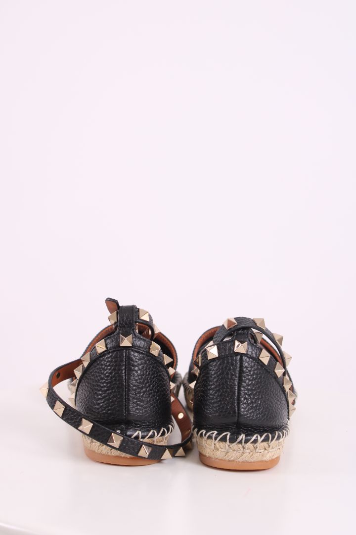 Valentino Rockstud Espadrilles Black 38