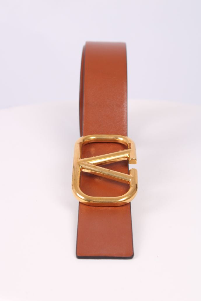 Valentino Reversible VLogo Signature Belt Brown/ Black 100CM