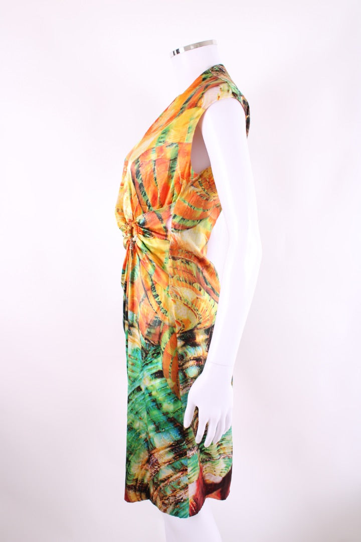 Roberto Cavalli Dress Green/ Orange 12