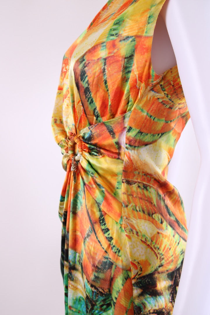 Roberto Cavalli Dress Green/ Orange 12
