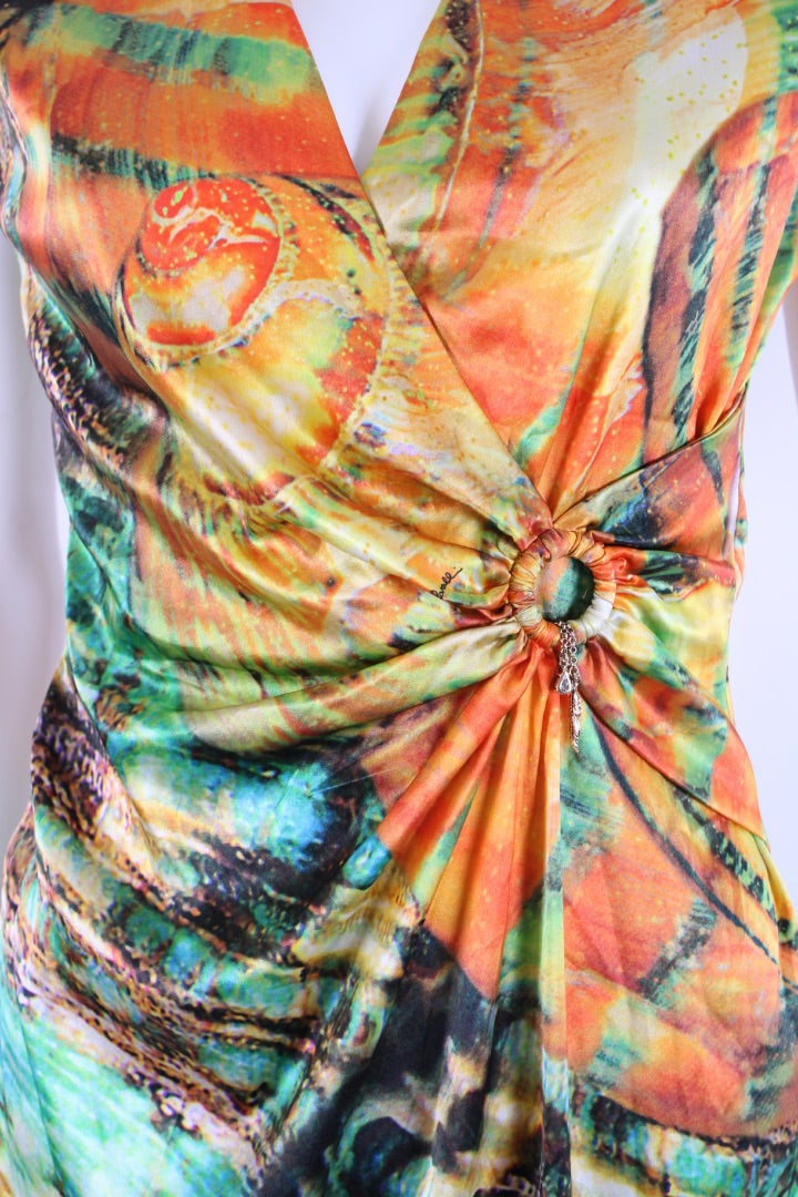 Roberto Cavalli Dress Green/ Orange 12