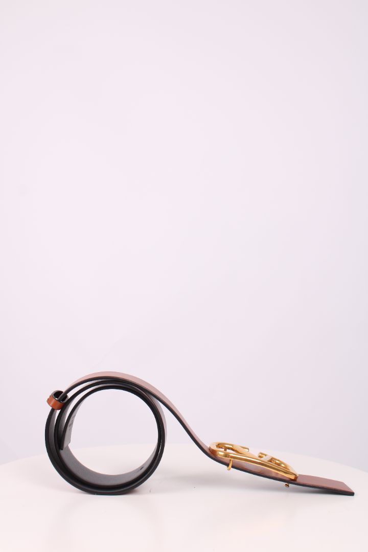 Valentino Reversible VLogo Signature Belt Brown/ Black 100CM