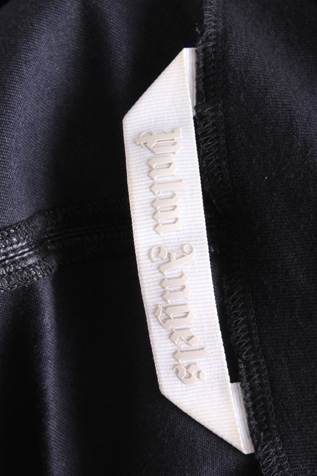 Palm Angels S/S Faux Leather Logo Dress Black/ Cream S