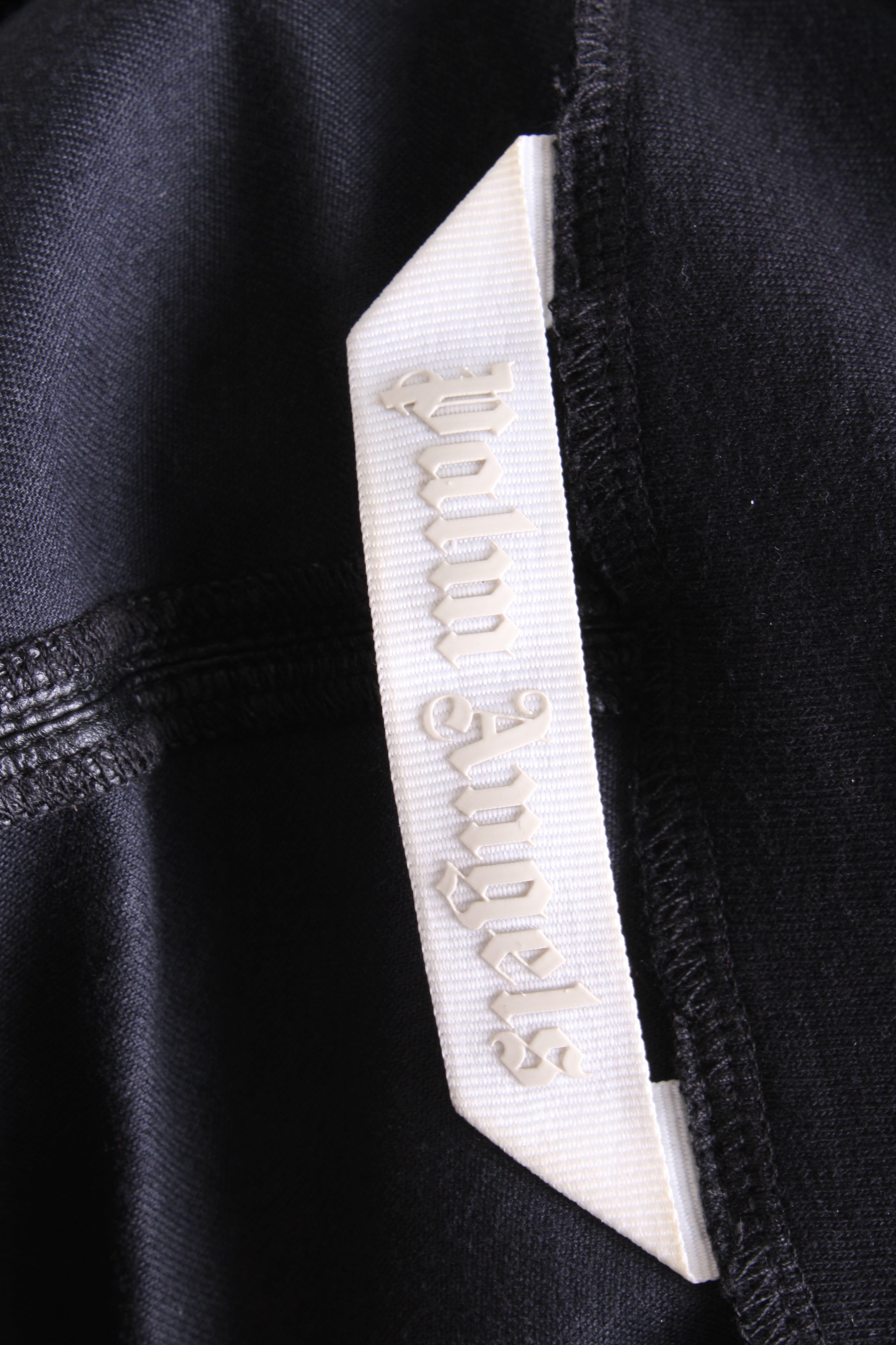 Palm Angels S/S Faux Leather Logo Dress Black/ Cream S