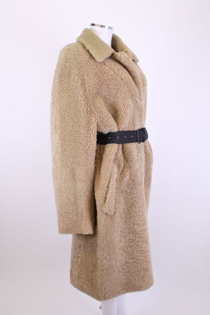 Prada Shearling Coat Camel S
