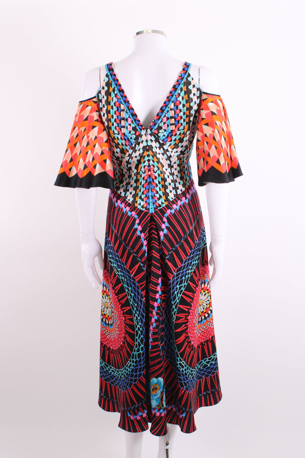 Temperley London Jewel Print Dress Black Print 12