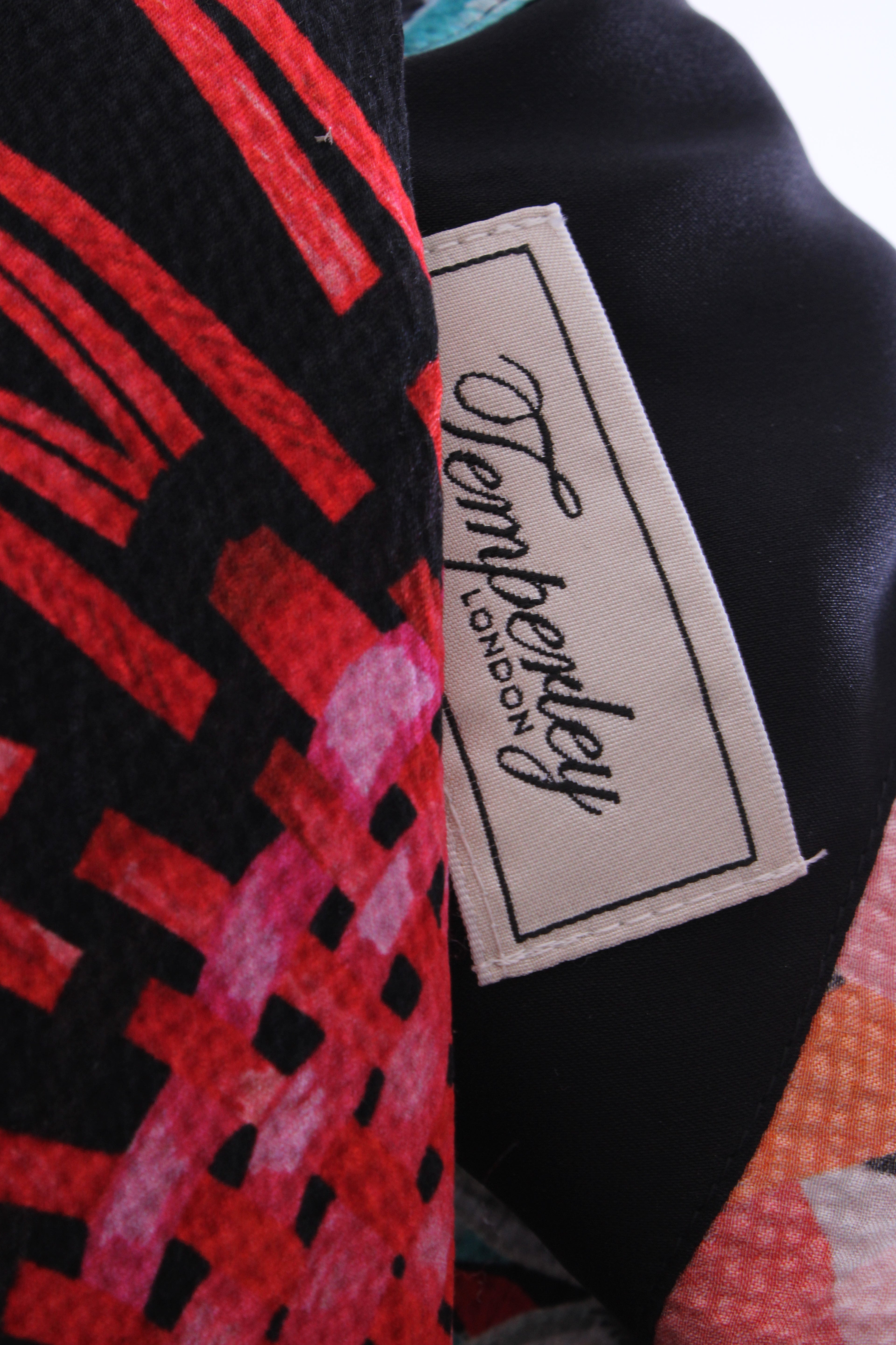 Temperley London Jewel Print Dress Black Print 12