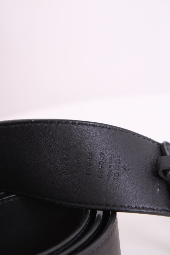 Gucci GG Marmont Wide Belt Black 70.28