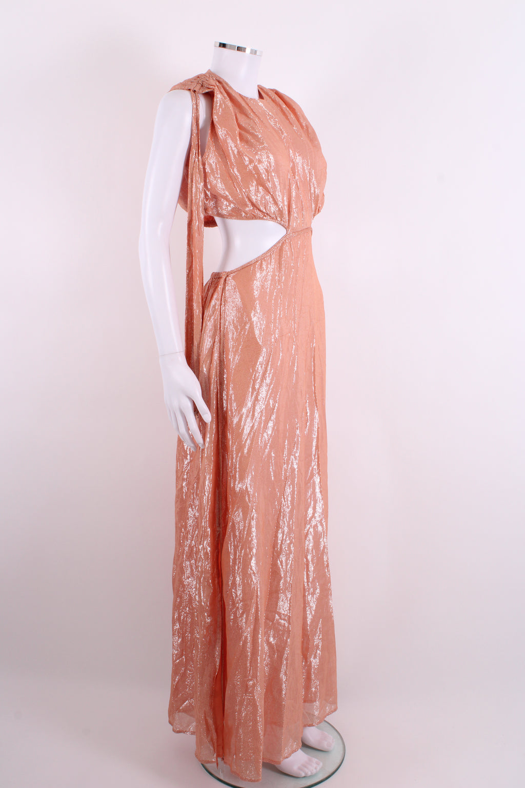 Sundress S/S Shimmer Dress Peach/ Silver M