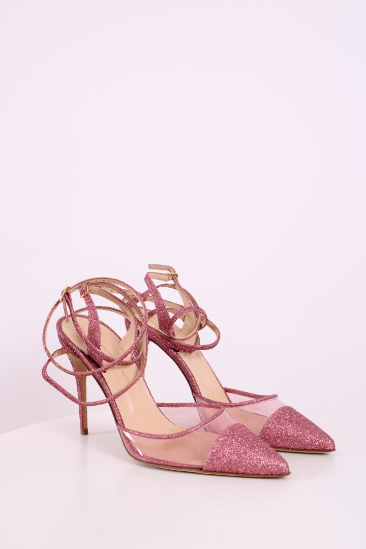 Jennifer Chamandi Glitter/ PVC Heels Pink 38