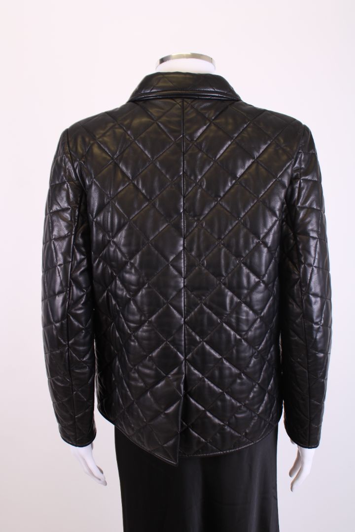 Prada Nappa Leather Quilted Jacket Black S