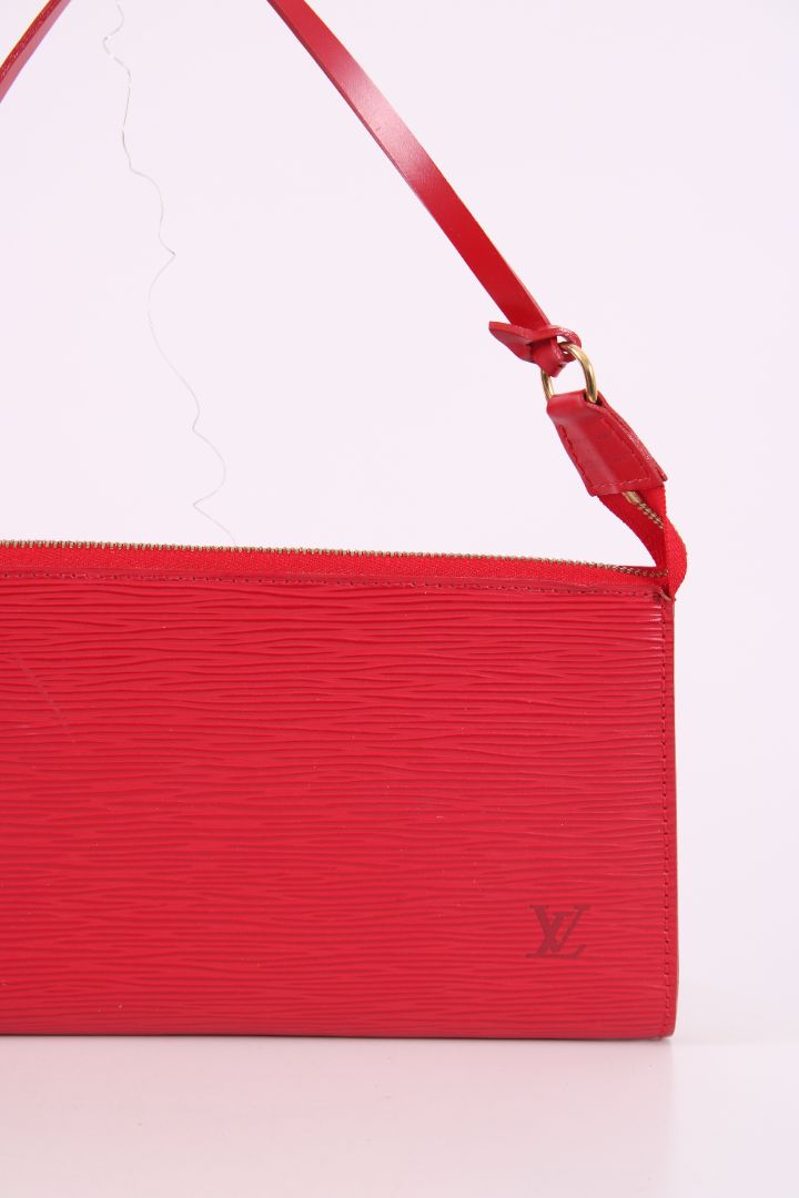 Louis Vuitton Epi Pochette Handbag Red