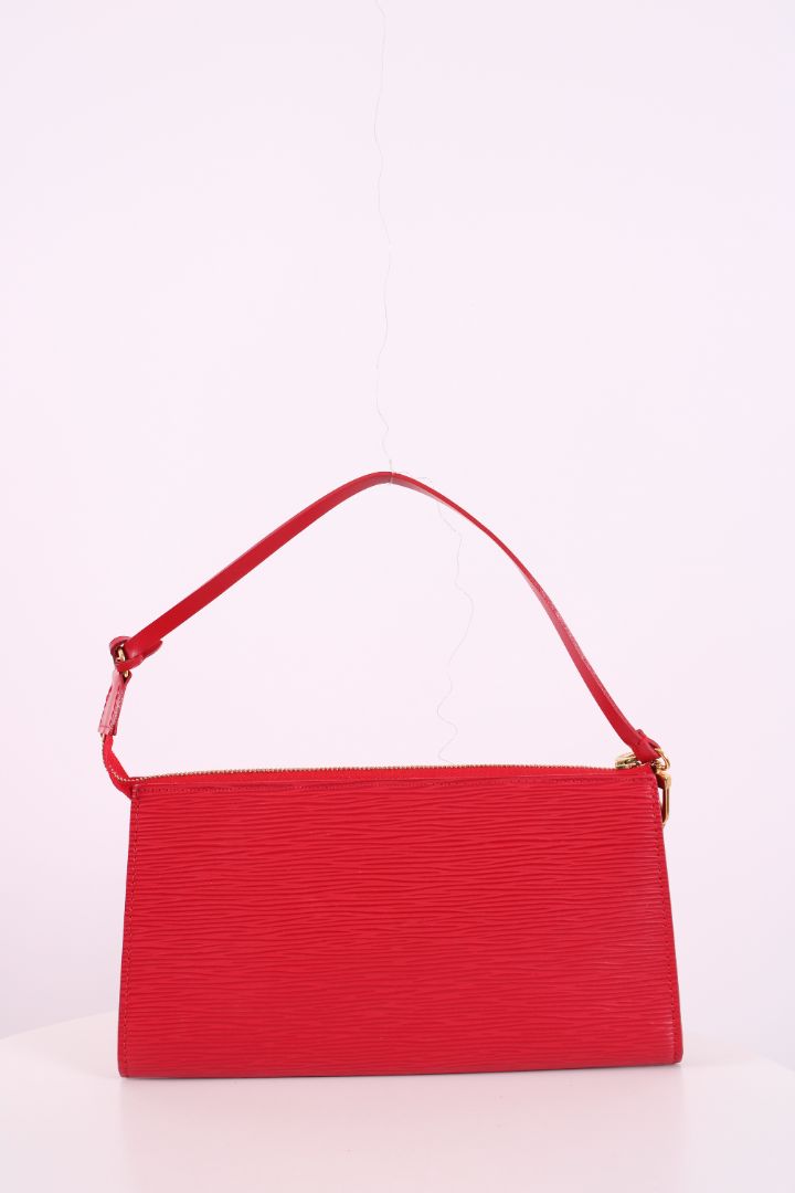Louis Vuitton Epi Pochette Handbag Red