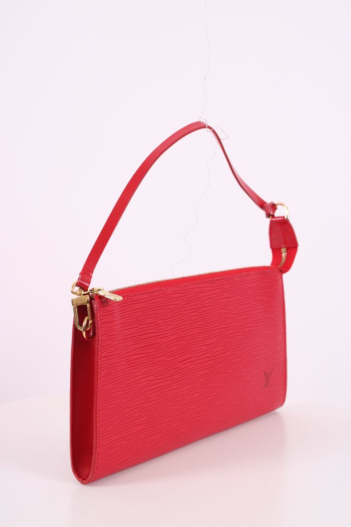 Louis Vuitton Epi Pochette Handbag Red